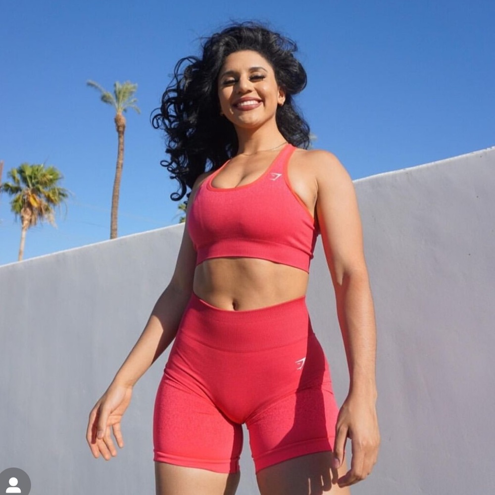 Gymshark red ombré shorts